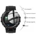 Full Coverage HD Clear Tempered Glass Film / Smart Watch Anti-Scratch Screen Protector Film Compatible with Huami Amazfit T-REX Series. 