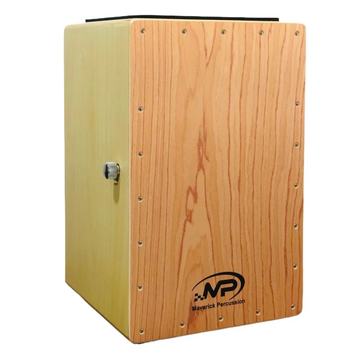 MP%20%20Adjustable%20Cajon%20box%20with%20padded%20Bag%20Maverick%20Percussion%20Adjustable%20Snare%20Wire%20Cajon%20Box%20Drum%20with%20Padded%20Gig%20Bag%20and%20padded%20foam%20seat%20-%20Natural%20Faceplate,%2019"x12"x11"%20MP%20Cajon%20-%20Image%207
