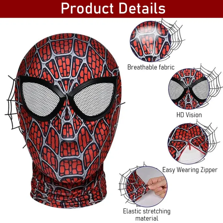 Fancyku%C2%AE%203D%20Spider-Man%20Mask,%20Spiderman%20Masks%20Spider%20Man%20Cosplay%20Costumes%20Superhero%20Lenses,%20Superhero%20Costume%20Mask%20for%20Adult%20Kids,%20Role%20Play%20Superhero%20Masks%20for%20Halloween%20Masquerade%20Cosplay%20%20SAM%20-%20Image%203