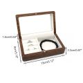 Jewelry Box Organizer for Women Men Jewellery Storage Case Small Wooden Container Holder for Necklace Earring Bracelet. 