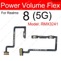 WeihonghunfeiOriginal 1 Set For Realme 8 8 Pro 8i 8S 4G 5G Power Volume Flex Cable Side Switch Volume Button On OFF Power Key Flex Ribbon Parts. 