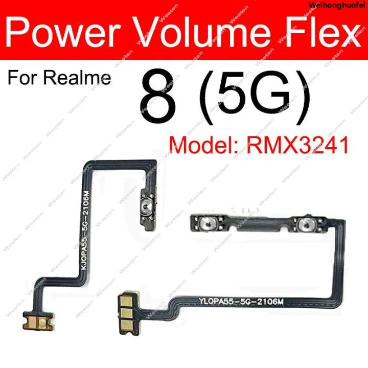 WeihonghunfeiOriginal%201%20Set%20For%20Realme%208%208%20Pro%208i%208S%204G%205G%20Power%20Volume%20Flex%20Cable%20Side%20Switch%20Volume%20Button%20On%20OFF%20Power%20Key%20Flex%20Ribbon%20Parts%20-%20Image%202