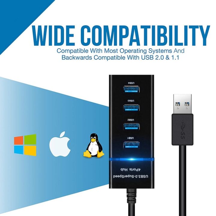 USB%20HUB%203.0%20High%20Speed%204%20Ports%20Splitter%20For%20High%20Speed%20(5Gbps)%20Transmission%20Ultra%20Slim%20Structure%20LED%20Indicator%20with%20Power%20Adapter%20for%20MacBook%20Laptop%20PC%20HUB%20USB%203.0%20Windows%20xp/vista/7/8/10%20and%20M%20ac%20OS%20Linux%20-%20Image%205