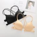 Women's Back Beautify Front Buckle Basic Breathable Push Up Bra. 