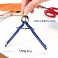2 Pack Drafting Compass with Lock Math Bow Compass Drawing Metal Compass with Wheel Geometry Compass Bow Divider Precision Student Compass for Art School Office. 