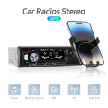Fullhaodd Car Radio Bluetooth Single Din Car Stereo, 1 Din Car Audio with Phone Holder, Support FM/MP3/AUX/USB/TF Card. 