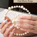 1X Manicure Pearl Nail Art Decoration Board Photo Props Display Tray Accessories. 