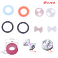 8Pcs/set Ceramic Disc Silicon Washer Insert Turn Replacement 1/2" For Valve Tap Encounter. 