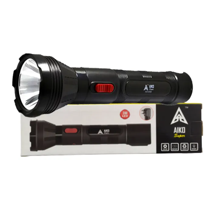 AIKO Super  AS-565 Rechargeable LED Torch Flashlight Lamp