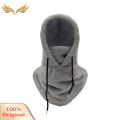 SuperRide Unisex Winter Cycling Hood Balaclava Drawstring Adjustable Thick Soft Plush WIndproof Heat Retention Face Ear Neck Protection Cold Weather S. 