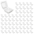 300 Count Clear Plastic Hinged Clamshell Takeout Tray Food Clamshell Containers for Dessert, Cakes, Cookies, Salads. 
