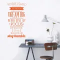 【WEJA】Work Hard Inspiring Quotes Vinyl Wall Art Sticker Never Give Up Big Dream Mural Decals Poster for Office Living Room Home Decor. 