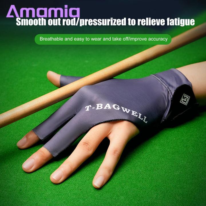Non-slip Billiard Pool Glove Left-hand Billiard Pool Glove Quick Dry Breathable Sweat Absorbent 3 Finger Design Sports Supplies for Southeast Asian Buyers Billiards Glove