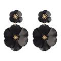 Nebula Women Flower Earrings Large Petal Flower Earrings Lightweight Anti-allergy Dangle Earrings for Prom Party Lightweight Flower Earrings. 