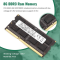 DDR3 8GB Laptop Ram Memory 1600Mhz PC3-12800 1.35V 204 Pins SODIMM Support Dual Channel for Laptop Memory. 