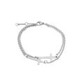 N SL Bulletproof Boy Zheng Haoxi Same Style Double Cross Bracelet Men and Women Couples Double Layer Mix and Match Personality Bracelet Wholesale. 