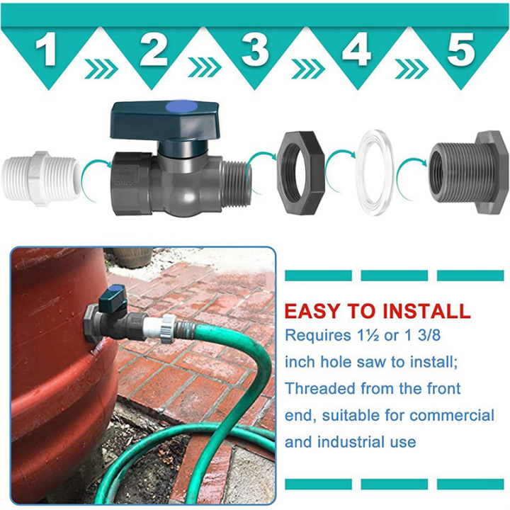 PVC%20Rain%20Bucket%20Faucet%20Kit,%203/4%20Inch%20PVC%20Ball%20Valve,%20Bucket%20Bucket%20Water%20Tank%20Pond%20Bucket%20Faucet%20Kit%20-%20Image%205