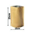25pcs 13x21CM (150g -250g) Brown Kraft Paper With Aluminum Foil Laminated Double Layer Standup Ziplock Without Window Pouch Bags For Tea, Coffee Dried Food, Candy, Species & Nuts Etc.. 