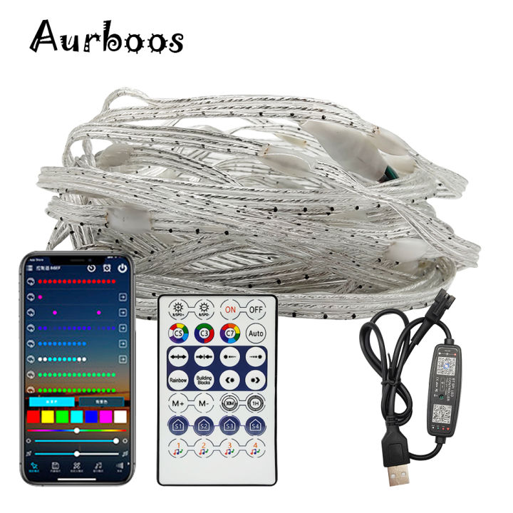 Ws2812b Rgb Led String Lights With Usb 5v Music Bluetooth Controller ...