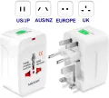 World Wide Universal Travel Plug Adapter All in 1 AC Power Charger Electrical Plug Adapter for AU EU UK US Plug with Pouch. 