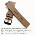 For Samsung Galaxy Watch 4 Classic 46mm Leather Watch Band. 