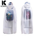 KOKKO Raincoat, Reusable Rain Ponchos With Detachable High-definition Brim, High Gloss Reflective Strips, Portable EVA Rain Coats For Boys And Girls. 