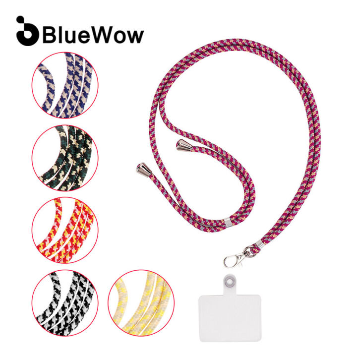 【ZOSR】BlueWow Universal Phone Lanyard Card Fixed  Shell Colorful Neck Cord Anti-lost Lanyard Strap Phone Safety Tether Adjustable SJP-GS