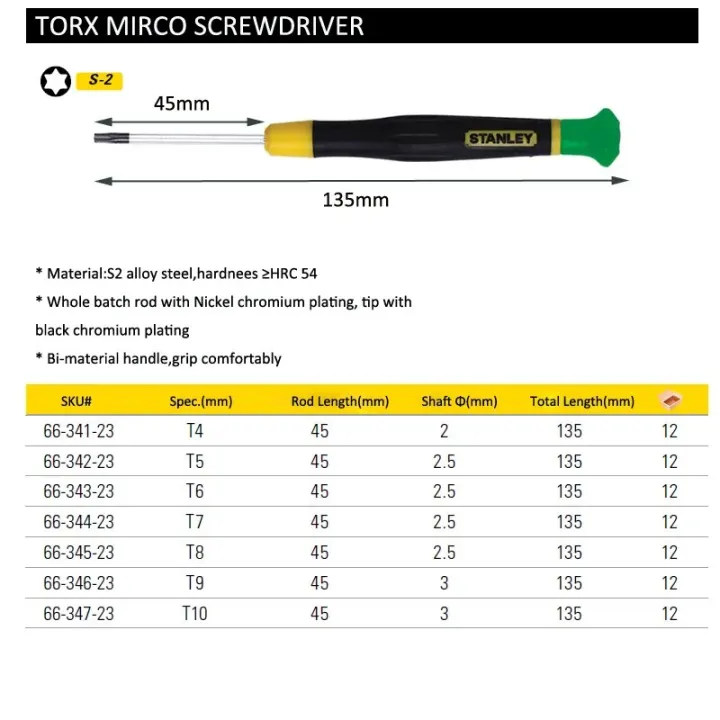 mini%20screwdriver%20Stanley%201%20pcs%20precision%20mini%20micro%20torx%20screwdriver%20T4%20T5%20T6%20T7%20T8%20T9%20T10%20screwdrivers%20rotating%20top%20without%20hole%20S2%20alloy%20steel%20-%20Image%206