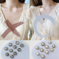 10pcs/lot Imitation Pearl Circle Brooch Pins Button Women Trendy Metal Sweater Collar Hijab Pin Brooch Jewelry Accessories. 