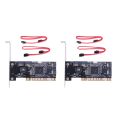 2 set 4 Ports PCI SATA Raid Controller Internal Expansion Card with Two Sata Cables. 