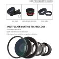 【Innovative】 Fish Eye Phone Lens, 0.45X Phone with HD Camera Lens Macro Clip Lens Wide Angle Lens Lens for Camera. 