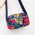 Bags for the Elderly Grandma Crossbody Small Square Bag Printed Nylon Women's Bag Oxford Cloth Shoulder Bag Casual Canvas Bag. 