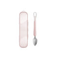 Baby Scraper Apple Puree Spoon Tableware Supplement Food Scraping Mud Double-Headed Stainless Steel Kids Fruit Puree Tools. 