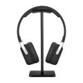 Simplist Newbee Headphone Stand Headset Holder Earphone Stand with Aluminum Supporting Bar Flexible Headrest ABS Solid Base for All Headphones Size (Black). 