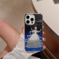 Max X16 Prone 11 for iPho Luxury Disney Cinderella Girl Liquid Quicksand Phone Case Suitable for 12 13 14 15 XS XR Cartoon Shockproof Case. 
