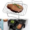 Air Fryer Rack for Double Basket Air Fryers, Dehydrator Rack for Foodi DZ201 DZ401 Air Fryer Accessories. 