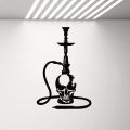 Arabic Hookah Vinyl Decal Skull Shisha Smoking Bar Wall Stickers Mural Home Decoration Accessories Living Room Decals A099. 