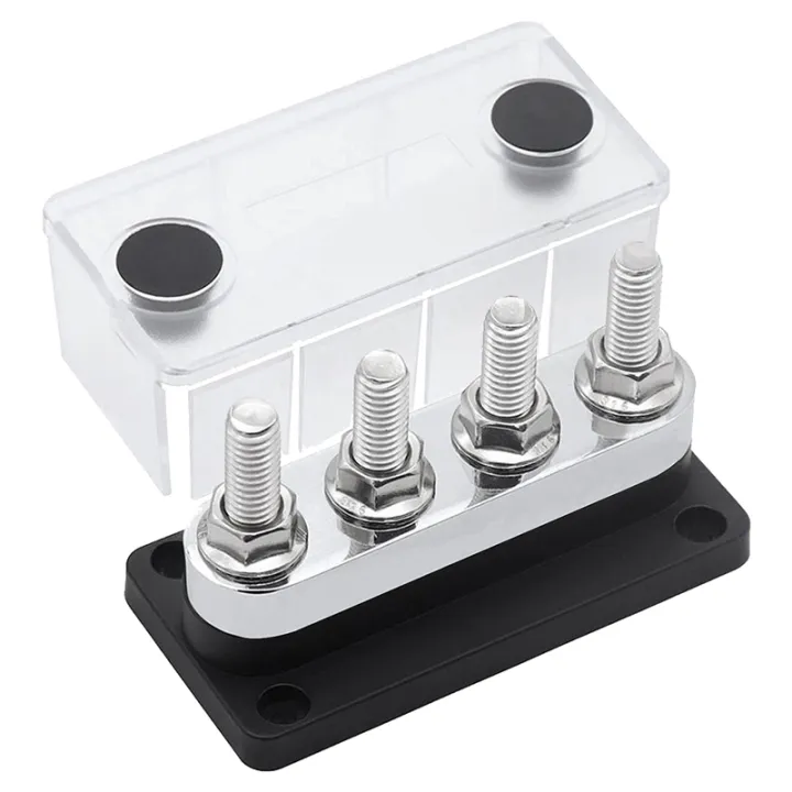 PDTYMWNG 4X 600A Bus Bar 4-Stud (3/8 Inch) M10 High Current Copper ...