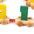 Children Wooden Digital Small Train 0-9 Number Educational Toys. 