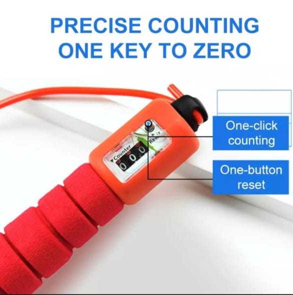 Jump Rope (Foam coated with count meter) | Daraz.lk