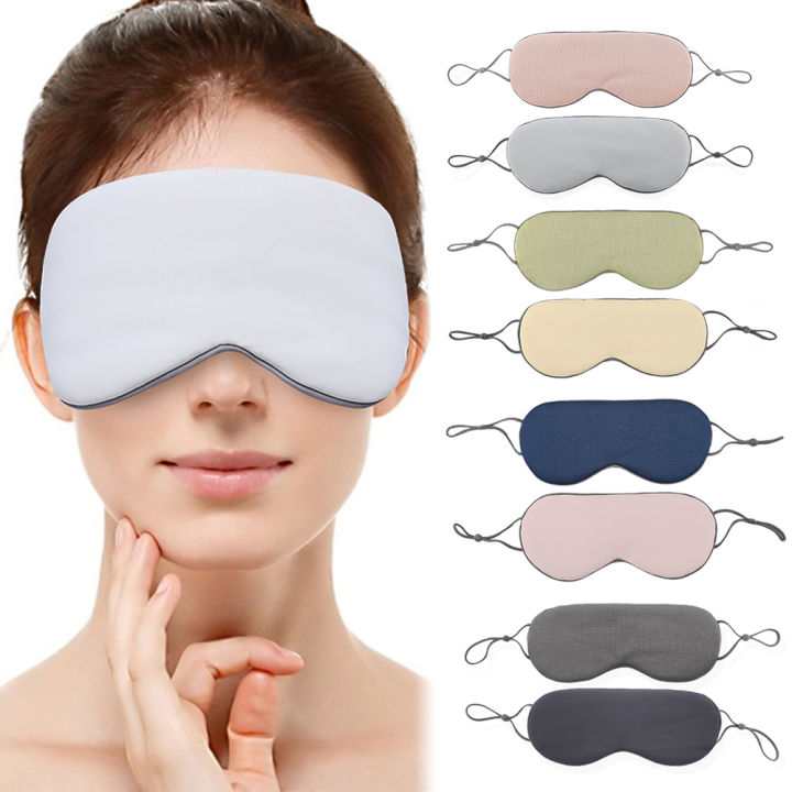 Double-Sided Silk Sleep Eye Mask Portable Travel Eyepatch Warm And Cold Nap Rest Blindfold Eye Cover Sleeping Mask Night Eyeshade 1Pcs