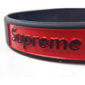 Supreme Black Silicone Mens & Womens Unisex hand band Wristband Bracelet. 
