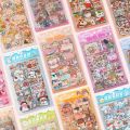 6sheets/lot Cartoon Girls Sticker Pack Cute Kawaii Stickers Set DIY Material Waterproof PVC Decorative Decals Phone Diary Kids. 