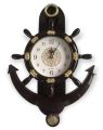Antique Model Anchor Wall Clock / Easy To Read / Quality & Standard / Teak Color / Battery Operating (1xAA 1.5V). 