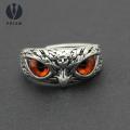 Prism Finger Ring Ultralight Adjustable Owl Ring with Big Eyes Simple Style Finger Band for Women Men Engagement Wedding Jewelry Gift. 