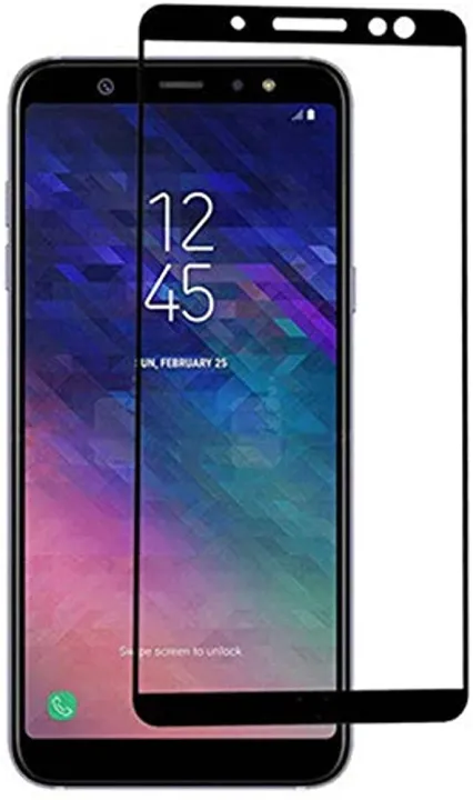 Samsung%20Galaxy%20A6%20Plus%20Full%20Tempered%20Glass%20Screen%20Protector%20Full%20Coverage,%20Black%20Color%20Protection%20-%20Image%203