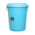 50 L Ecofriendly Durable Plastic Bucket Open Top Container with Lid and STEEL Handle Strong. 