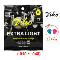 LeiyanFashion ZIKO ( .010 ~ .050) Acoustic Guitar String Set Murah Original | Dawai Senar Tali Gitar Akustik + Guitar Pick Accessories Set Original | 吉他弦配件. 