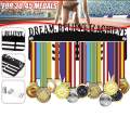 Sports Medals Display Rack, Medal Storage Rack, Shelf Sturdy Hanging Medal Holder, Medal Hanger Holder for Ribbon Lanyard, Running Medals. 