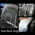 Black Mesh Cloth Car Seat Cushion Lumbar Waist Back Support Lumbar Pillow. 